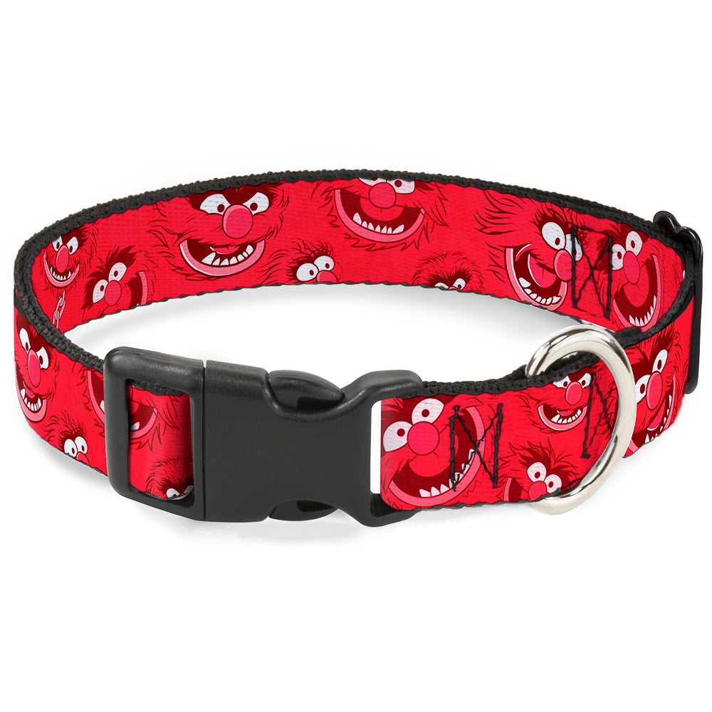 Plastic Clip Collar - Animal Expressions Scattered Reds