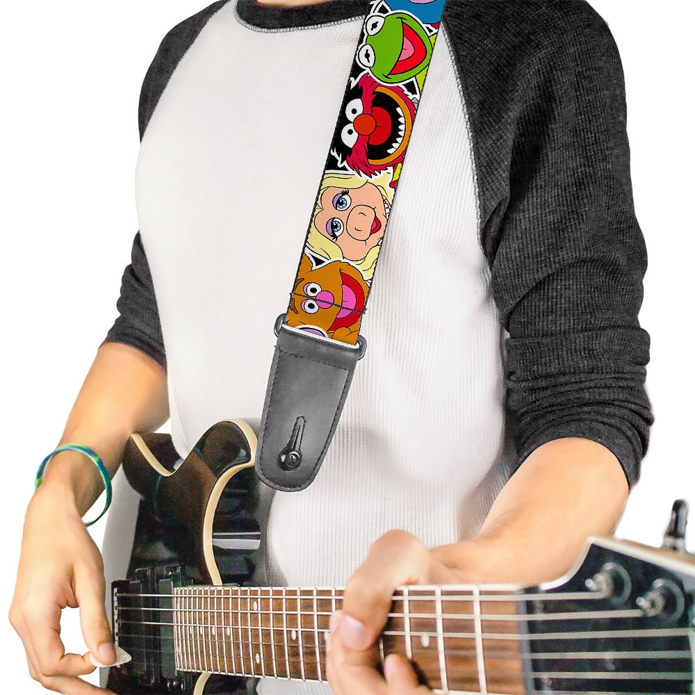 Guitar Strap - Muppets Faces CLOSE-UP Black