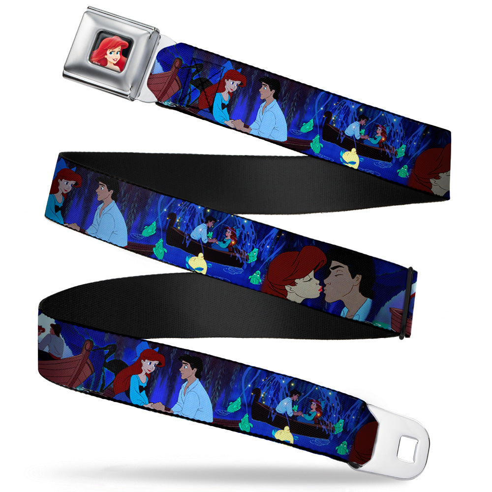 Ariel CLOSE-UP Full Color Seatbelt Belt - The Little Mermaid Ariel & Eric Boat Scenes Webbing