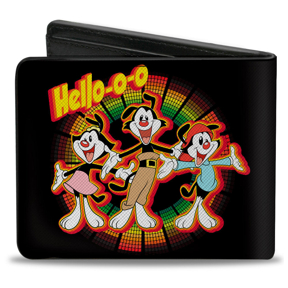 Bi-Fold Wallet - Animaniacs HELLOOO Group Pose Black Red Yellow