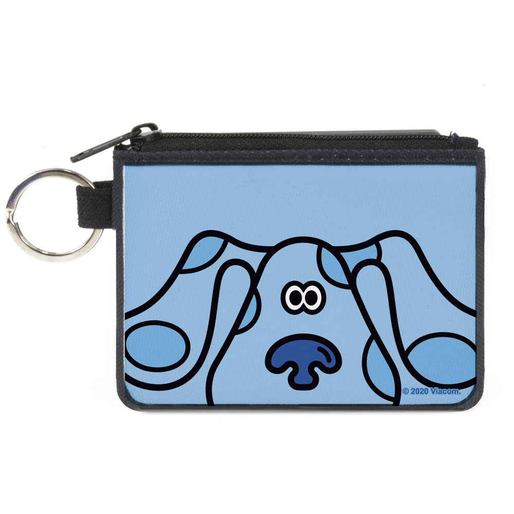 Canvas Zipper Wallet - MINI X-SMALL - Blue's Clues Blue Face Blues