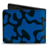 Bi-Fold Wallet - Lilo and Stitch Stitch Tongue Out Smile Camo Blues