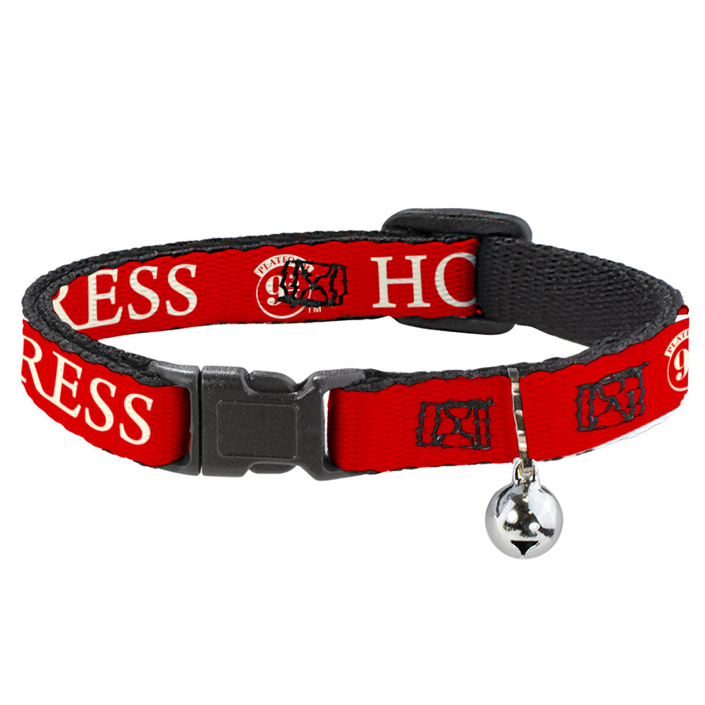 Cat Collar Breakaway with Bell - HOGWARTS EXPRESS 9¾ Red/White