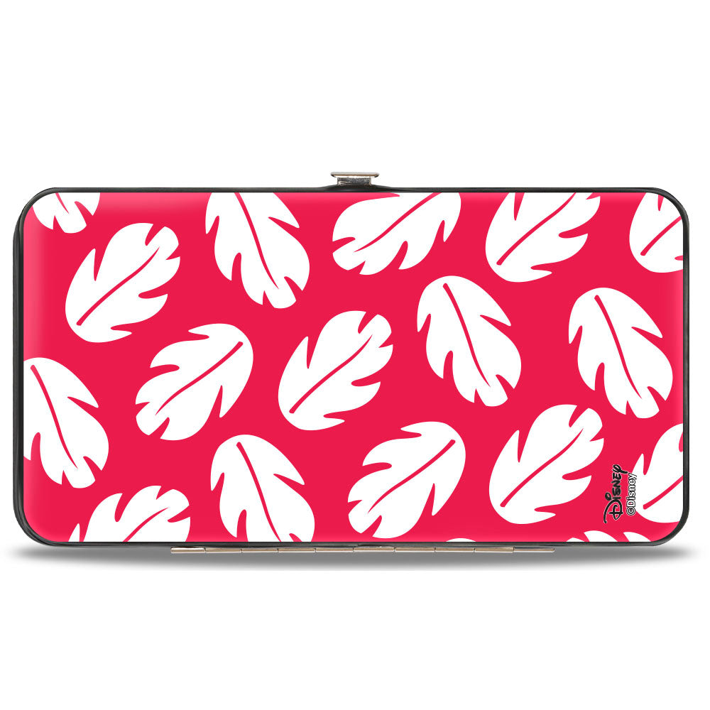 Hinged Wallet - Lilo & Stitch Bounding Lilo Dress Leaves Red White