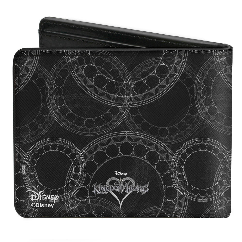 Bi-Fold Wallet - Kingdom Hearts Sora Pose Rings Black Grays