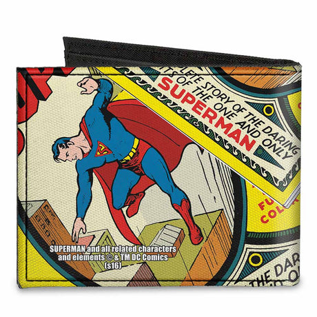 Canvas Bi-Fold Wallet - Classic SUPERMAN #1 Flying Cover Pose