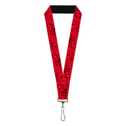 Lanyard - 1.0" - Mickey Mouse Icon Doodles Collage Red Black