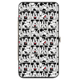 Hinged Wallet - Mickey Mouse Expression Blocks White Black Red