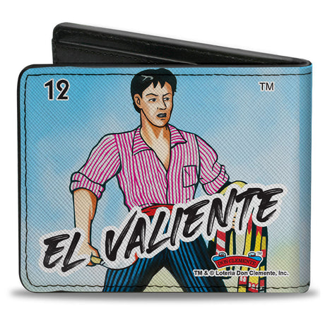 Bi-Fold Wallet - Loteria EL VALIENTE Man Pose Close-Up