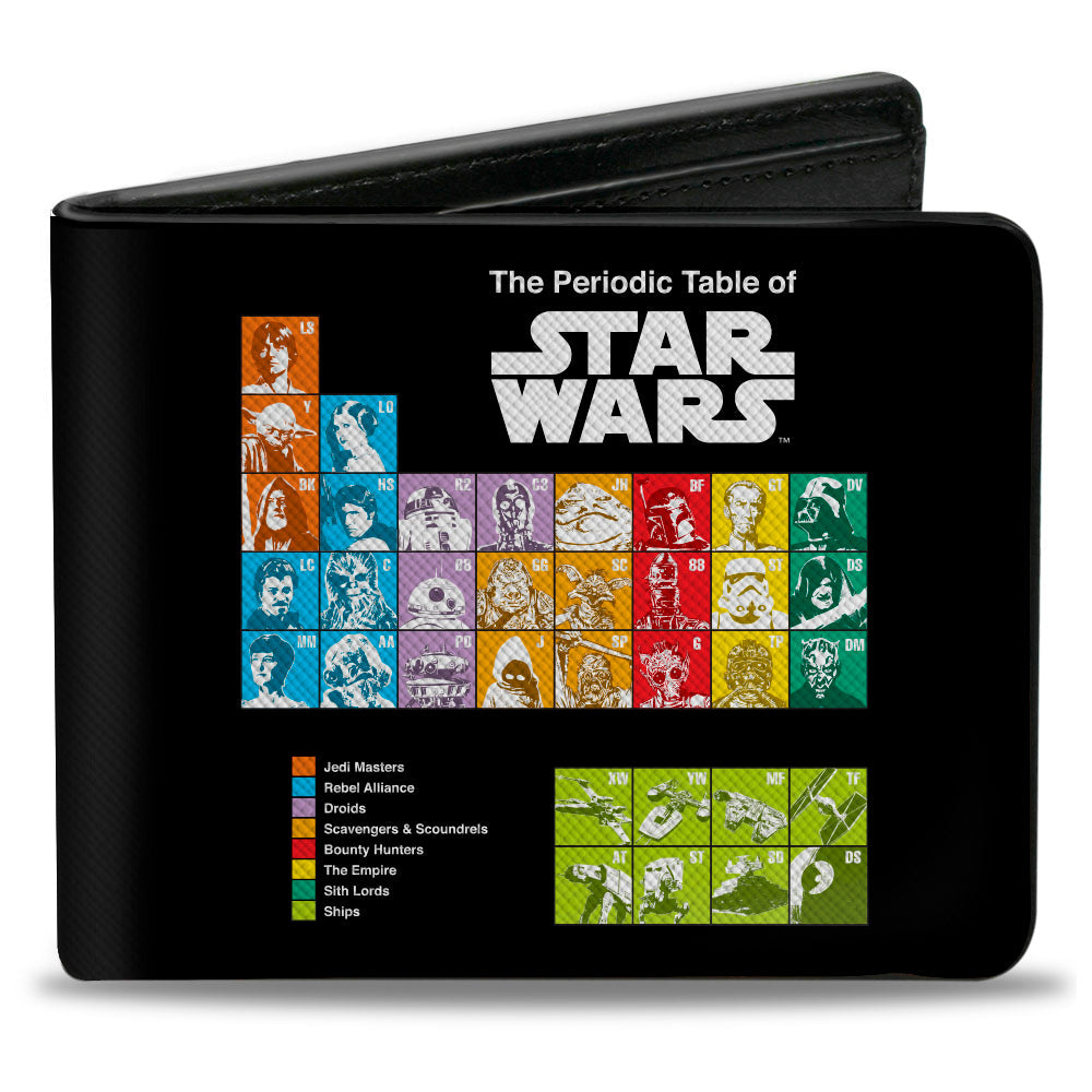 Bi-Fold Wallet - THE PERIODIC TABLE OF STAR WARS Black Multi Color