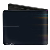 Bi-Fold Wallet - Lightyear Buzz Running Pose Black Teal Orange