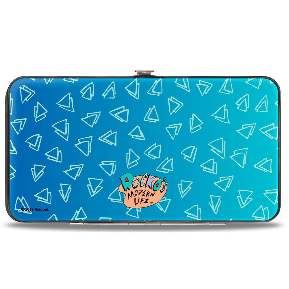 Hinged Wallet - Rocko's Modern Life Spunky Pose + Logo Blues White