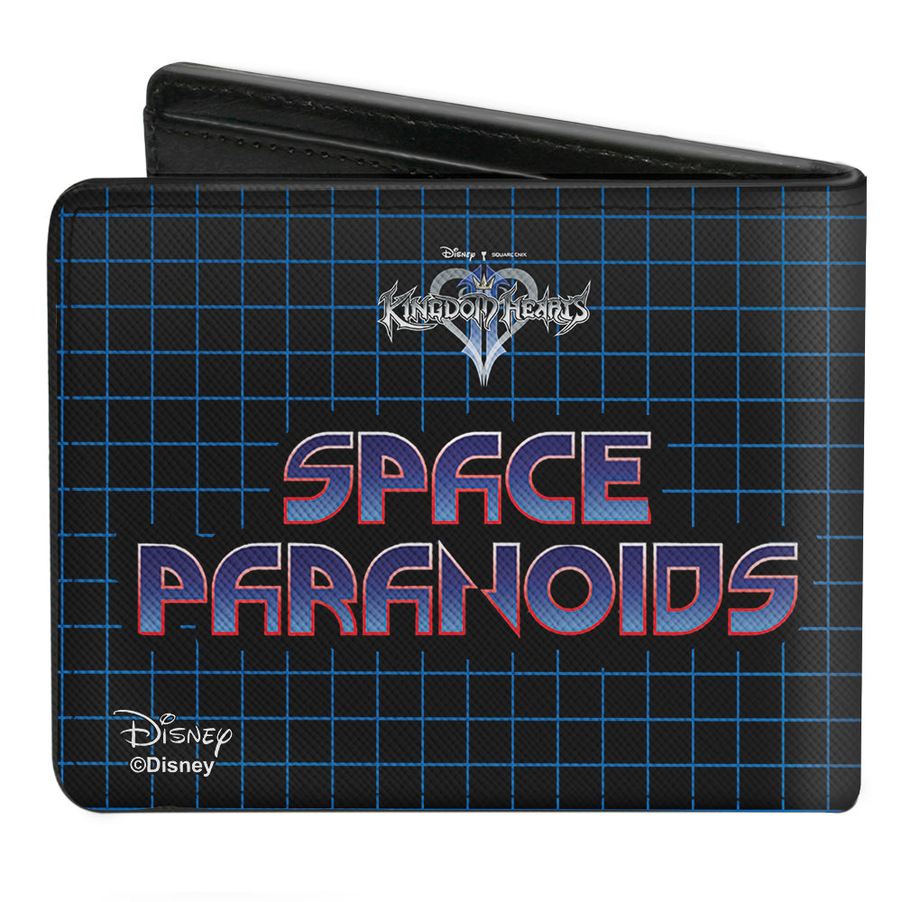 Bi-Fold Wallet - Kingdom Hearts II SPACE PARANOIDS Sora Pose Grid Black Blues