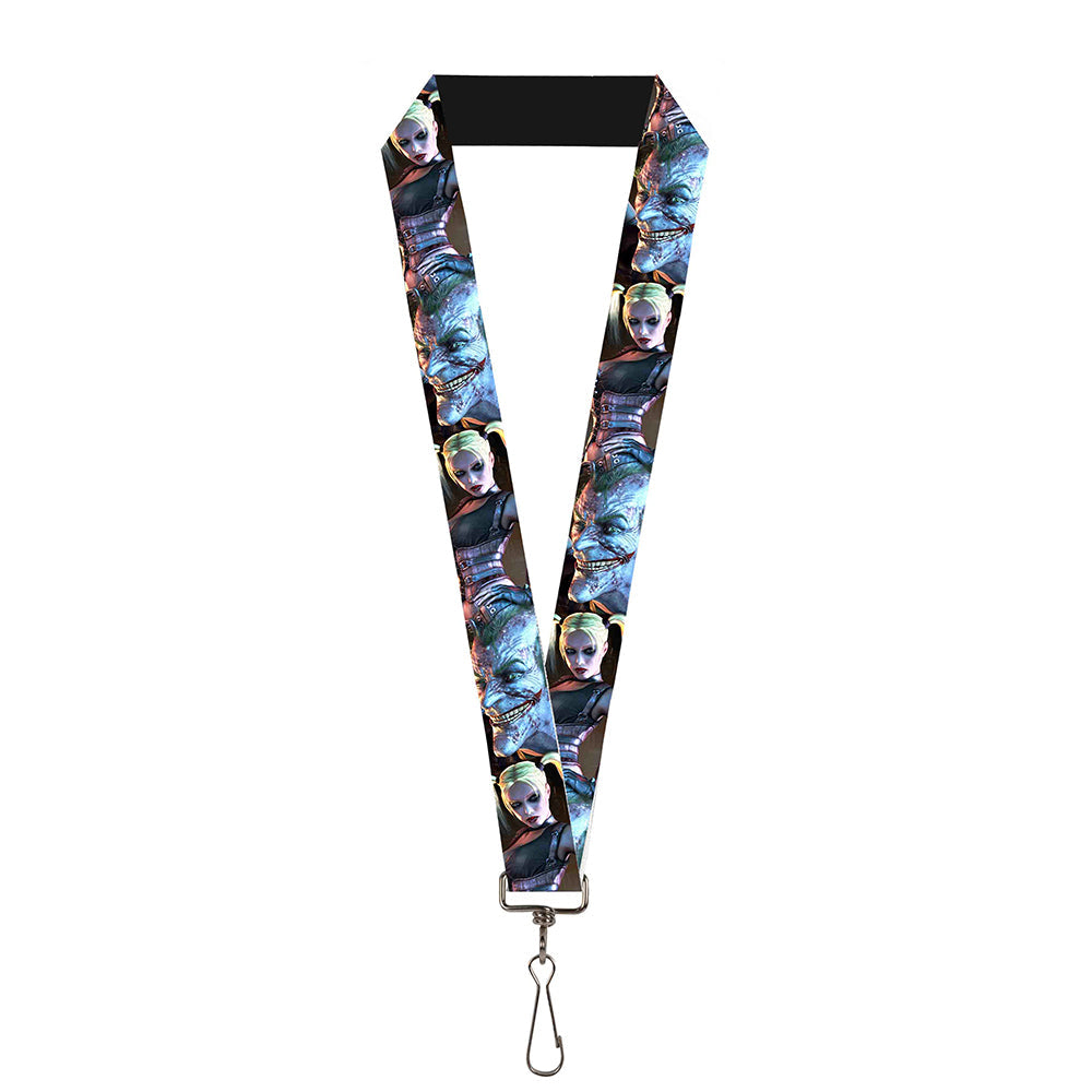 Lanyard - 1.0" - Arkham City Harley Quinn Pose & Joker Face