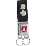 Keychain - Minnie Mouse Face Full Color Pink