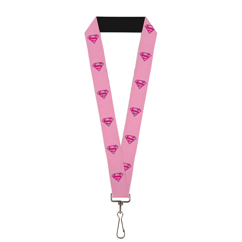 Lanyard - 1.0" - Superman Shield Pink