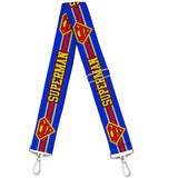 Purse Strap - SUPERMAN Shield Stripe Blue Yellow Red