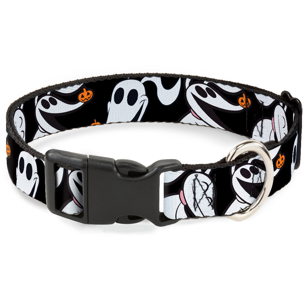 Plastic Clip Collar - Nightmare Before Christmas Zero 5-Pumpkin Expressions Black/White/Orange