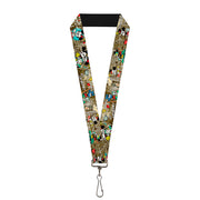 Lanyard - 1.0" - Mickey & Minnie Croissant de Triomphe Scenes