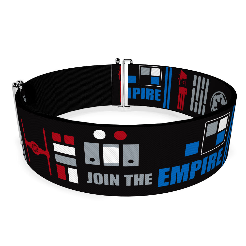 Cinch Waist Belt - Star Wars EMPIRE Galactic Empire Elements Collage Black Blue Gray Red White