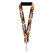 Lanyard - 1.0" - Toy Story WOODY Running Pose Horseshoe Brown Orange White