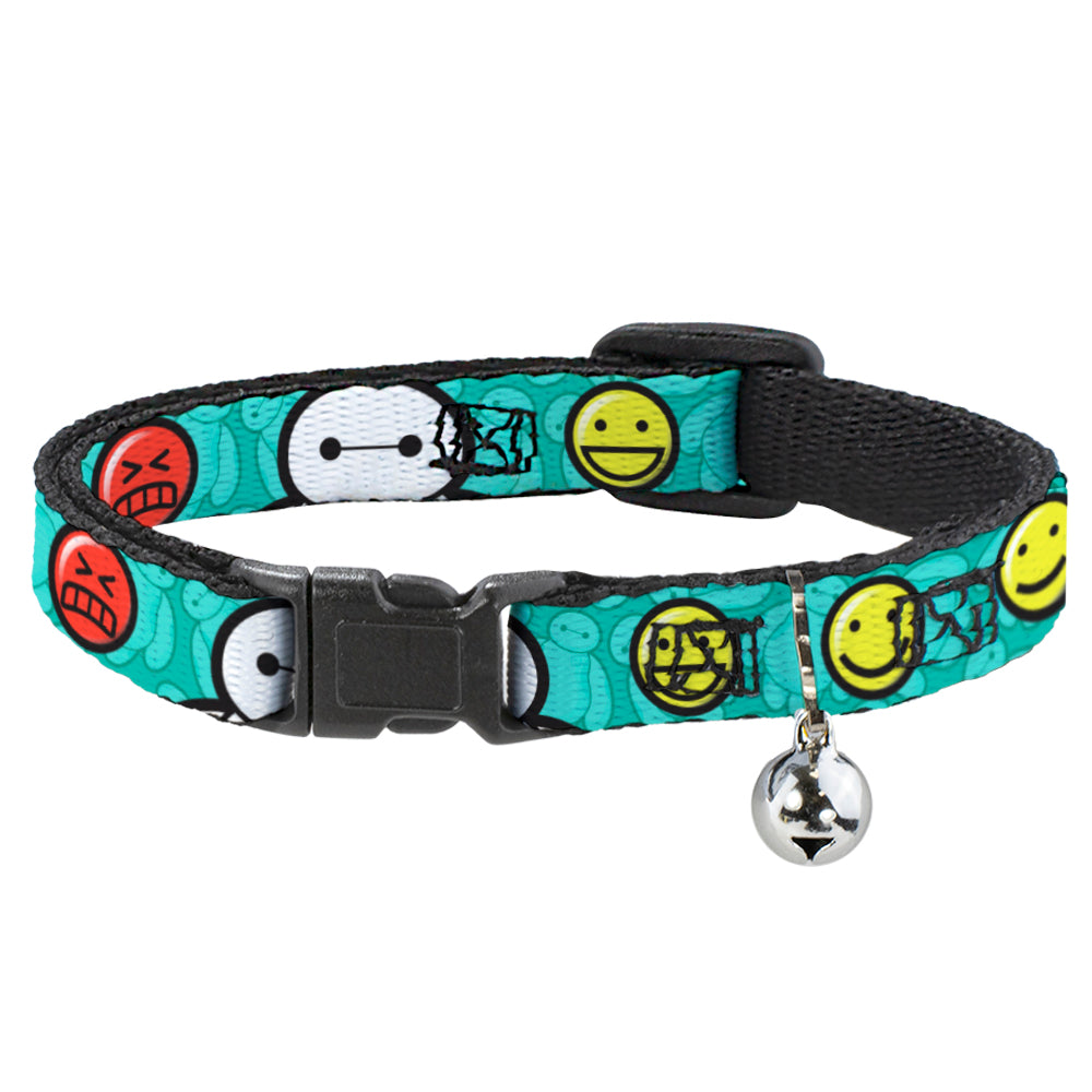 Cat Collar Breakaway - Baymax Mood Expressions Baymax Scattered Turquoise