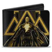 Bi-Fold Wallet - Black Adam Pose + Title Logo Black Yellows