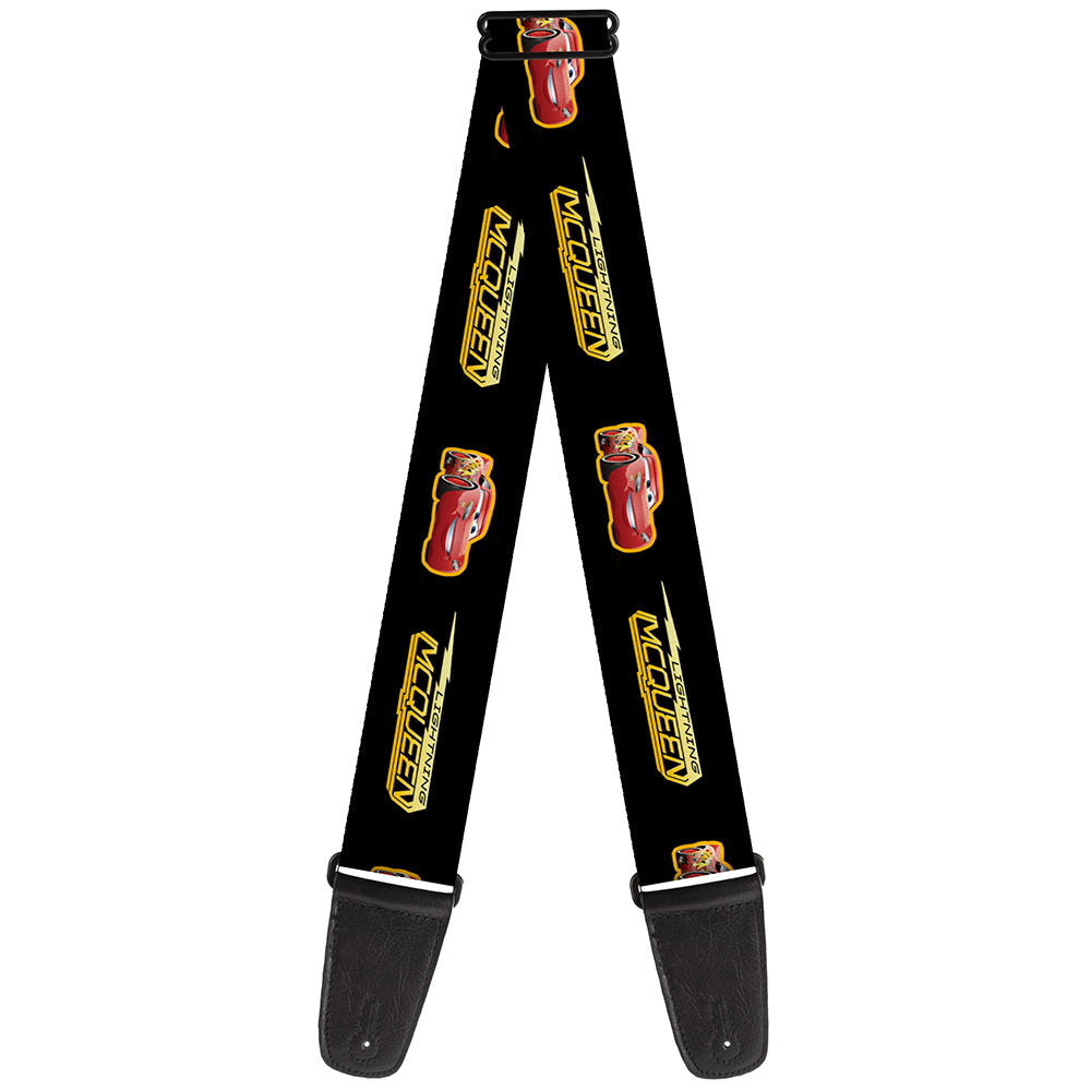 Guitar Strap - Cars 3 LIGHTNING MCQUEEN Pose Bolt Black Yellows