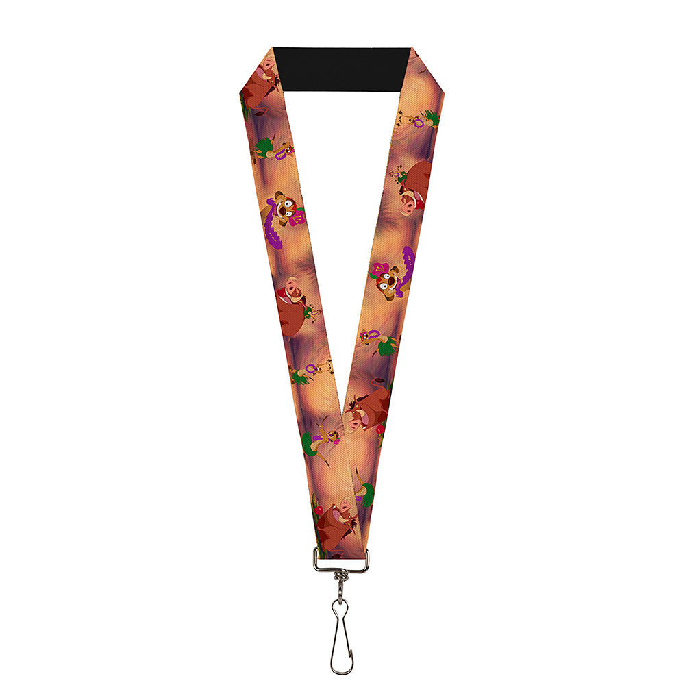 Lanyard - 1.0" - Timon & Pumba The Hula Song Poses