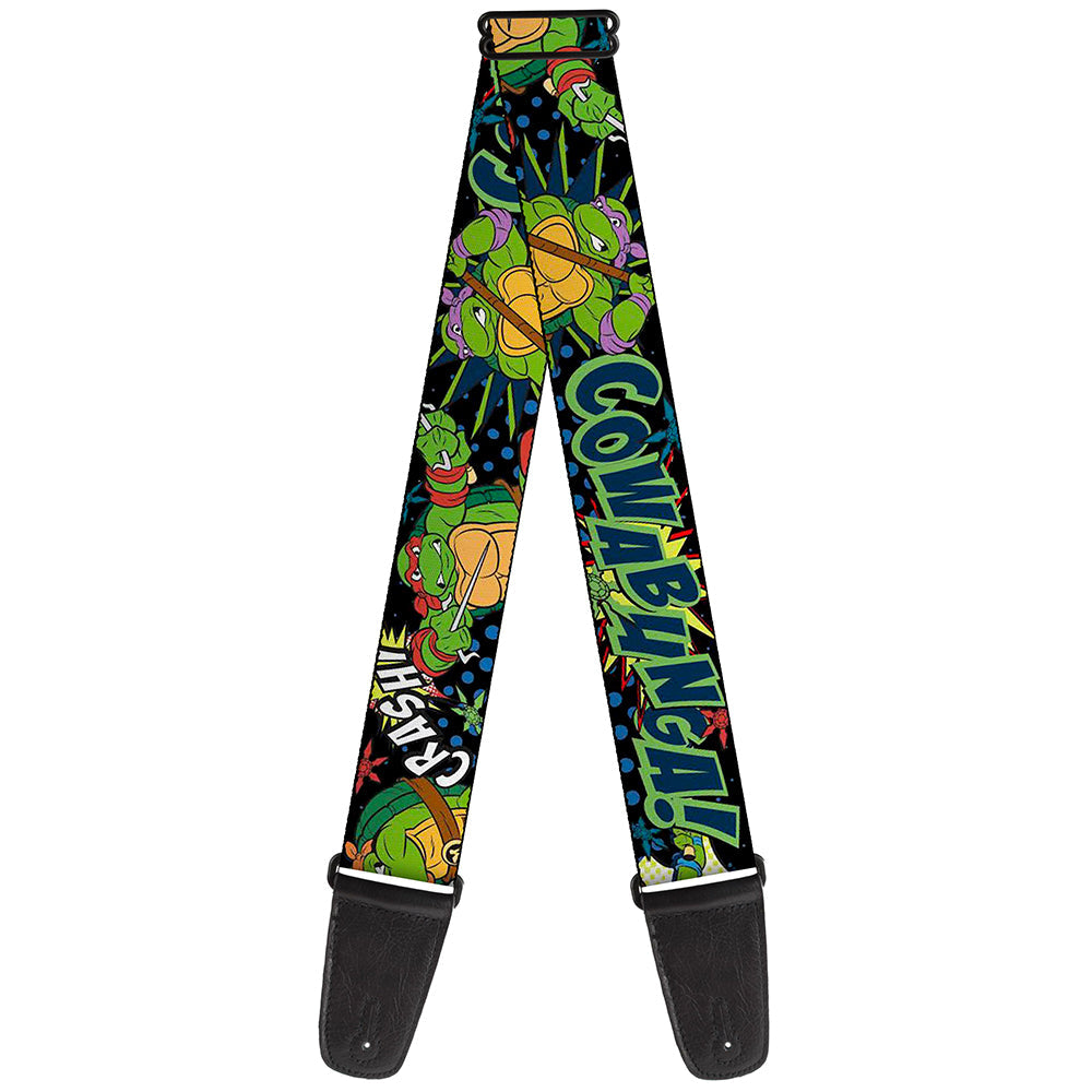 Guitar Strap - Classic Teenage Mutant Ninja Turtles Turtles Pose12 COWABUNGA! Pop Art