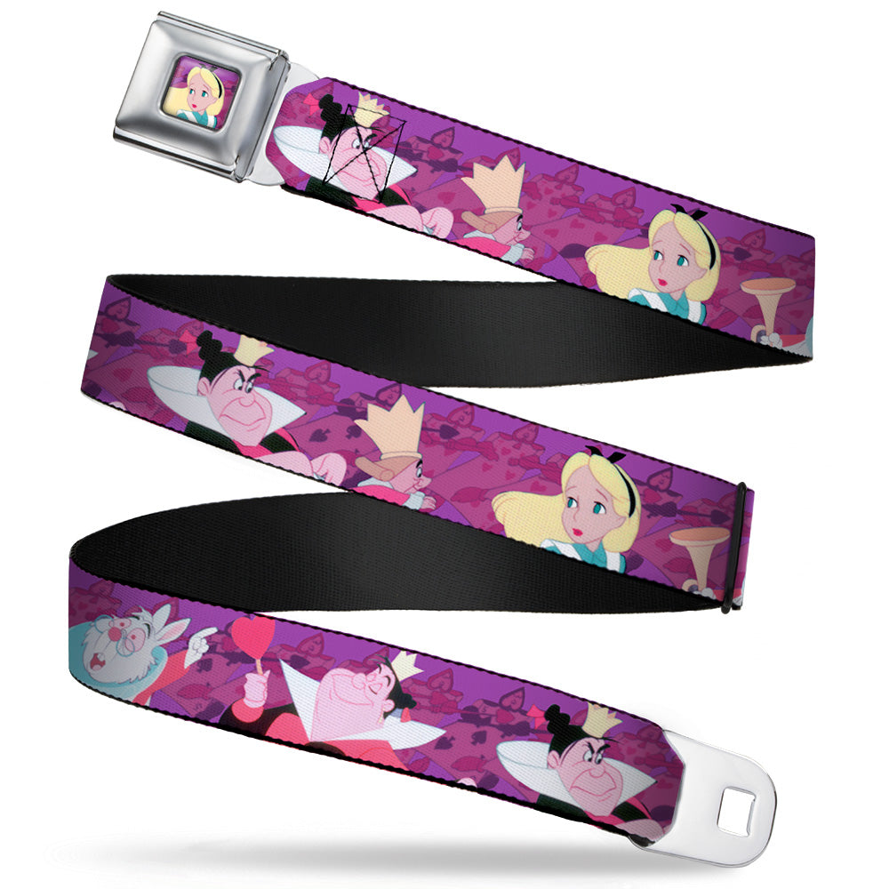 Alice Cards Full Color Pinks Seatbelt Belt - Alice Meets the Queen of Hearts Poses/Card March Webbing