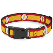 Plastic Clip Collar - The Flash Logo7/Stripe Red/White/Yellow