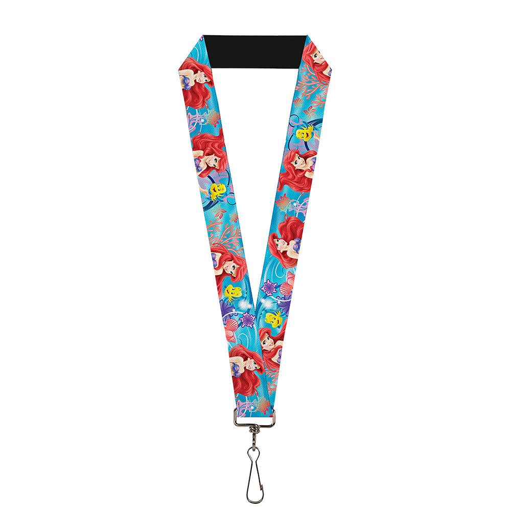 Lanyard - 1.0" - Ariel & Flounder Vivid Underwater Poses