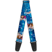 Guitar Strap - Anna & Elsa Poses Castle & Mountains Blues