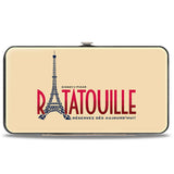 Hinged Wallet - Ratatouille Remy Eating Pose + Paris Logo Beige Reds Blues