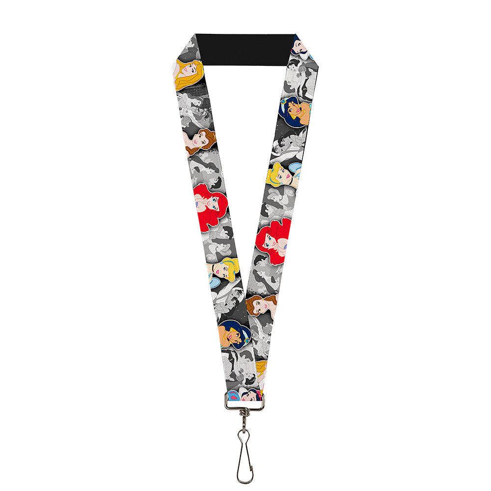 Lanyard - 1.0" - Princess Pose Princess & Prince Scene Grays Multi Color