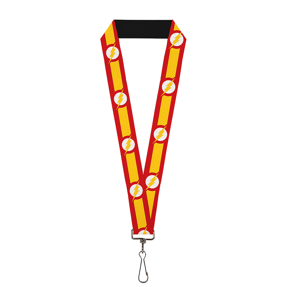 Lanyard - 1.0" - The Flash Logo7 Stripe Red White Yellow