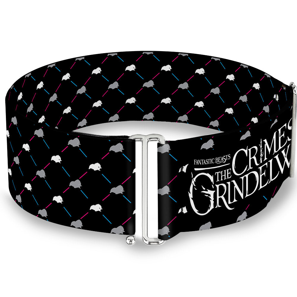 Cinch Waist Belt - FANTASTIC BEASTS THE CRIMES OF GRINDELWALD Baby Niffler Monogram Black Silver Pink Blue