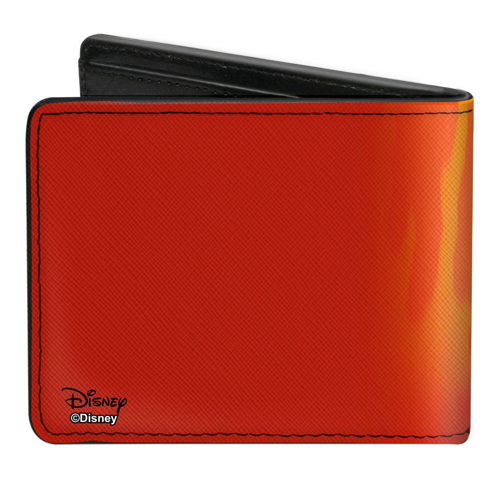 Bi-Fold Wallet - Hades Fiery Face CLOSE-UP Reds Oranges