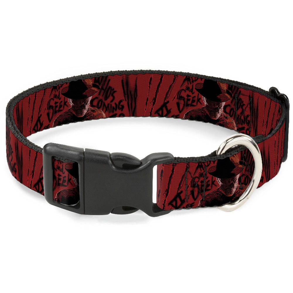 Plastic Clip Collar - Freddy Poses/Quote Scrawls/Hand Scratching2 Reds/Black