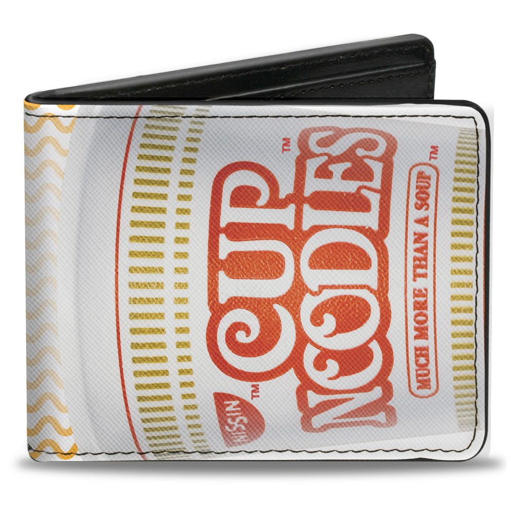 Bi-Fold Wallet - NISSIN CUP NOODLES Vivid Cup + Noodle Wave White Orange