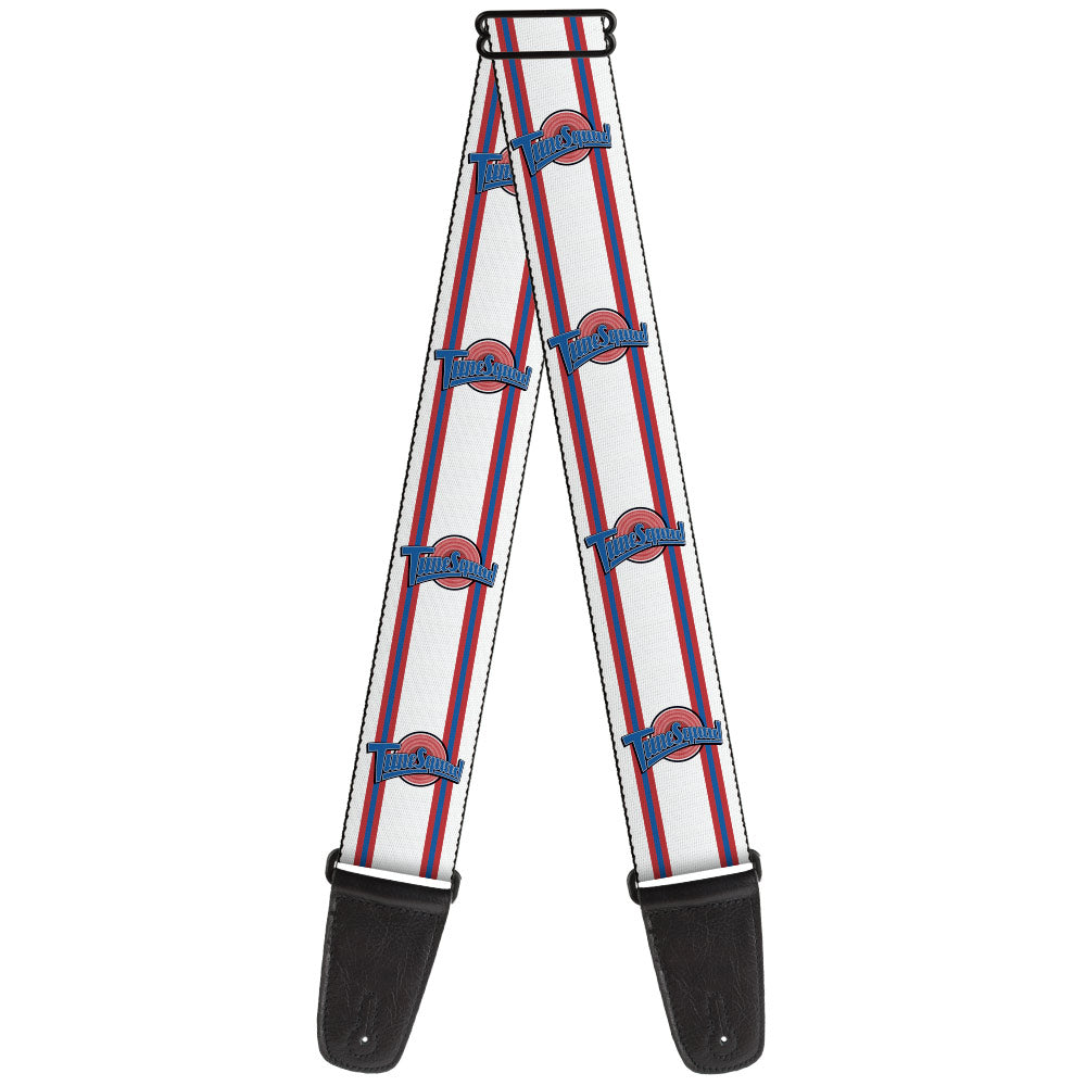 Guitar Strap - Space Jam TUNE SQUAD Logo Stripe White Red Blue