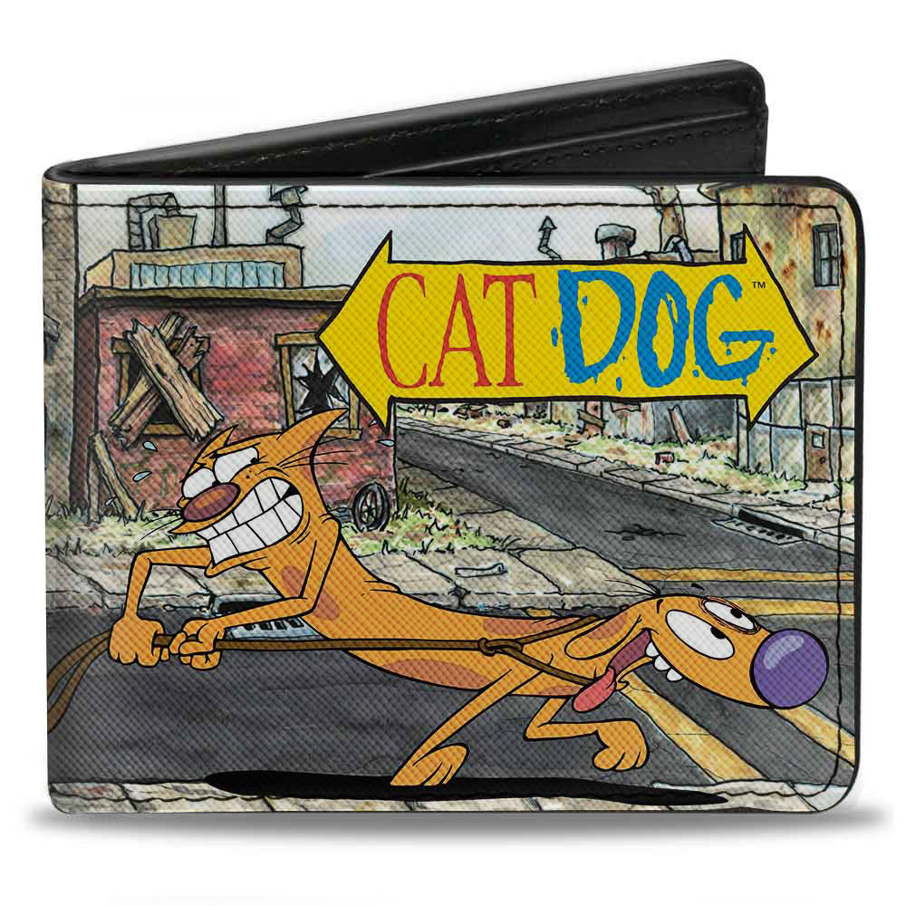 Bi-Fold Wallet - CATDOG Let's Go This Way Poses