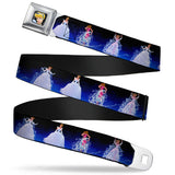 Cinderella CLOSE-UP Full Color Seatbelt Belt - Cinderella Transformation Blue Fade Webbing