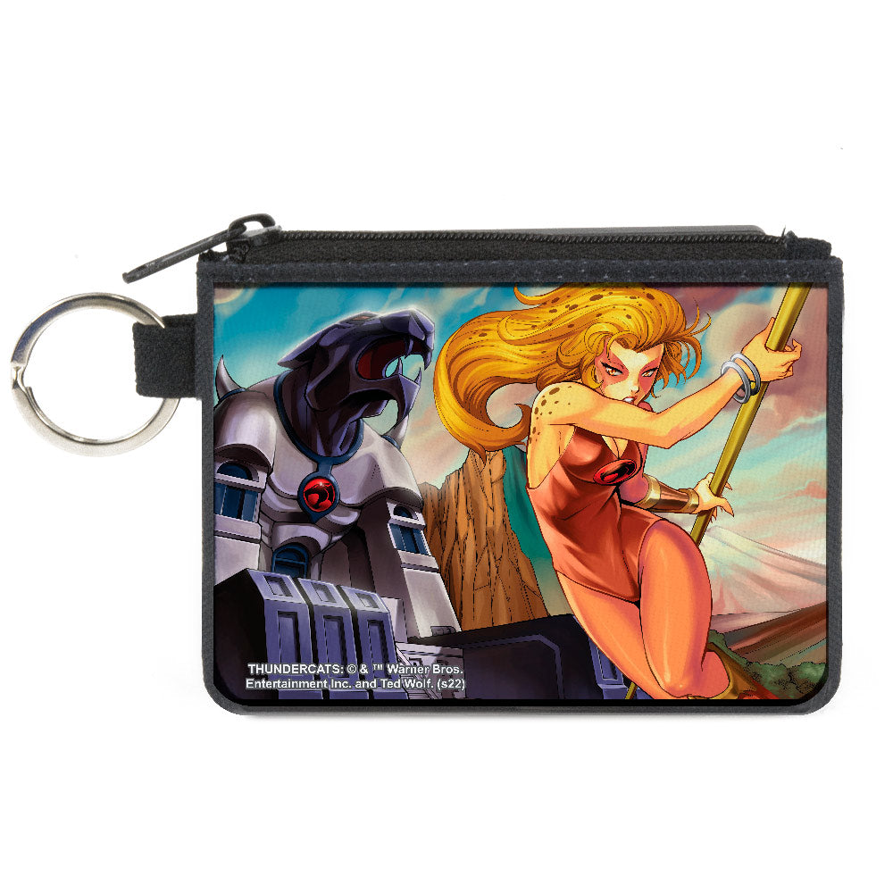 Canvas Zipper Wallet - MINI X-SMALL - Thundercats Cheetara Cats Lair Action Pose