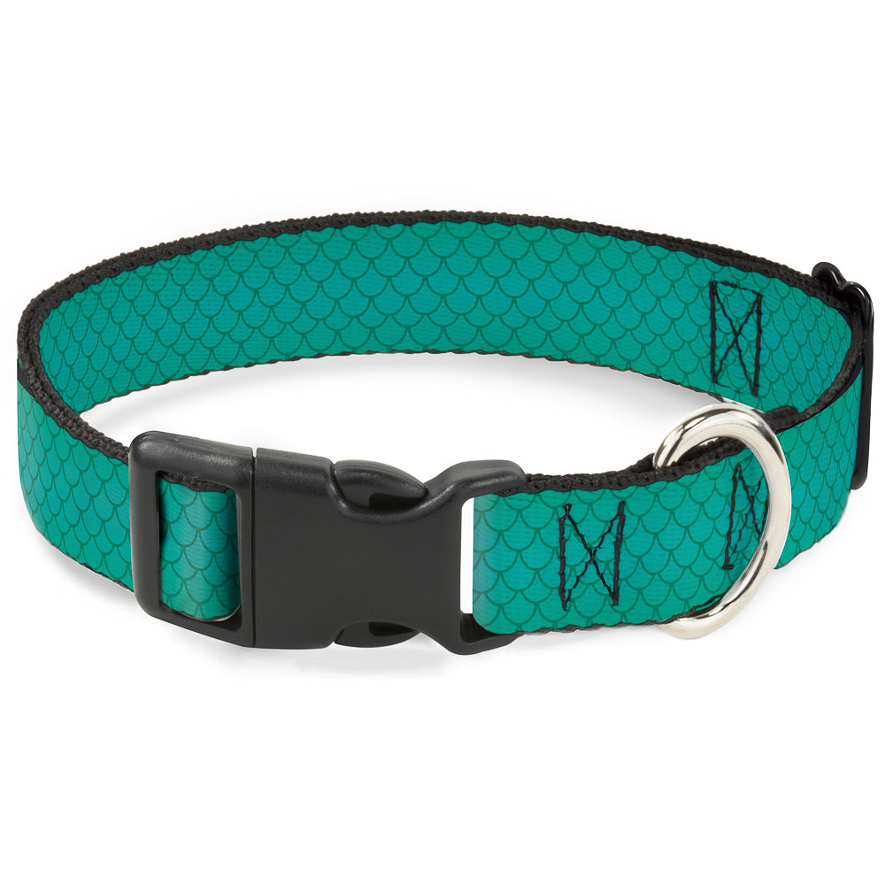 Plastic Clip Collar - Ariel's Scales Turquoise Blues