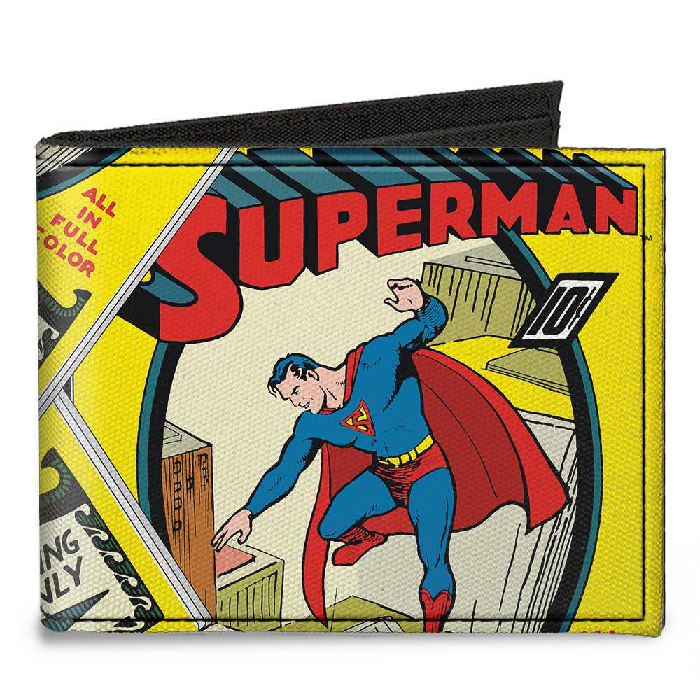 Canvas Bi-Fold Wallet - Classic SUPERMAN #1 Flying Cover Pose