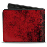 Bi-Fold Wallet - The Nightmare Before Christmas Jack Skellington Sandy Claws Pose Bats Reds Oranges