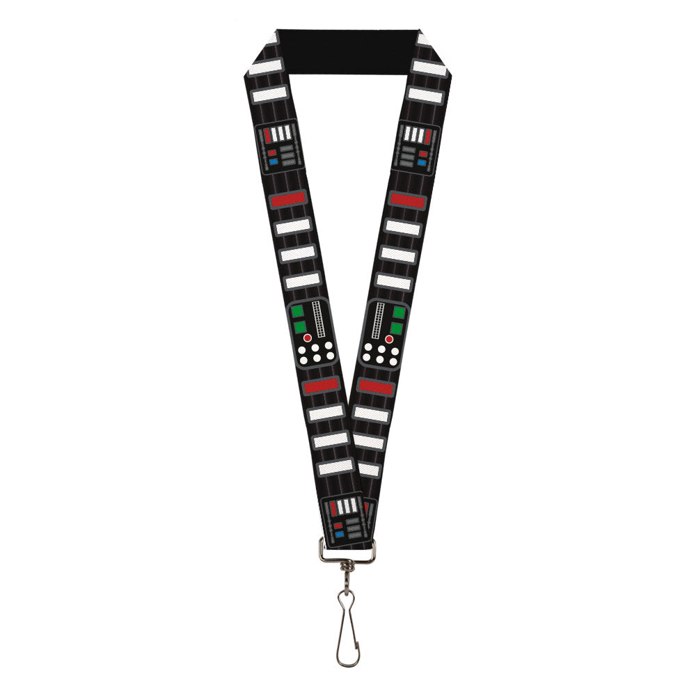 Lanyard - 1.0" - Star Wars Darth Vader Utility Belt Bounding Black Gray Multi Color