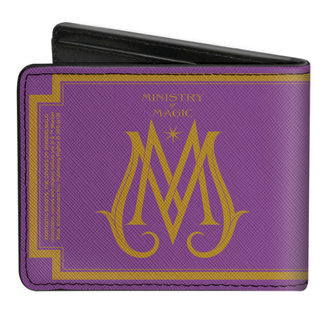 Bi-Fold Wallet - Fantastic Beasts The Crimes of Grindelwald MINISTRY OF MAGIC Icon Purple Gold